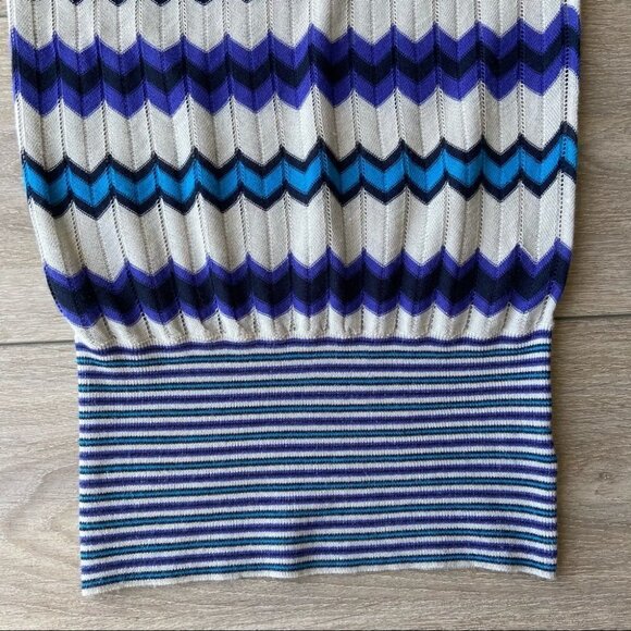 FREE PEOPLE Chevron Stripe Pointelle Knit Dress - Picture 8 of 15